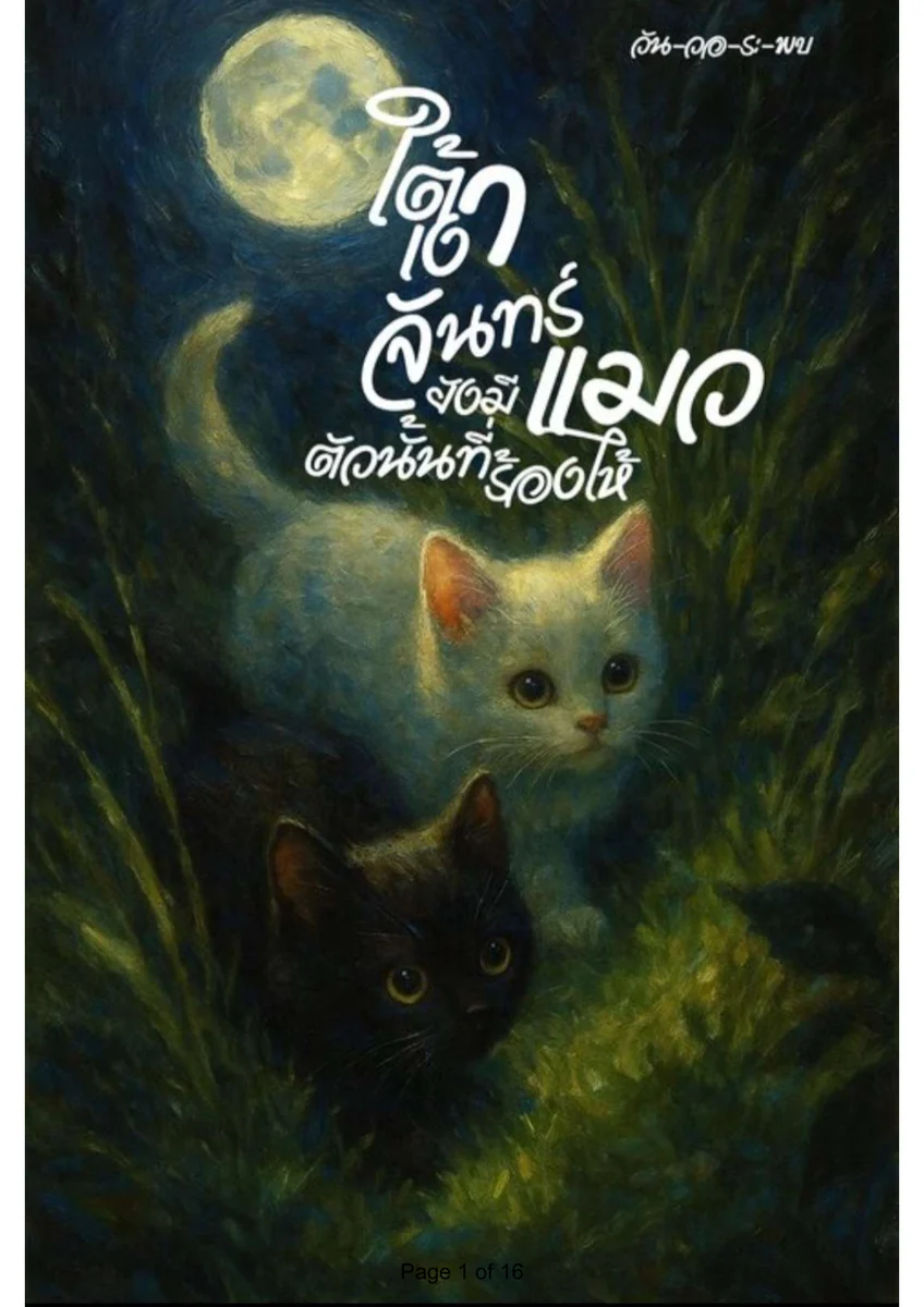 Under the Moonlight, that a Cat is Still Crying